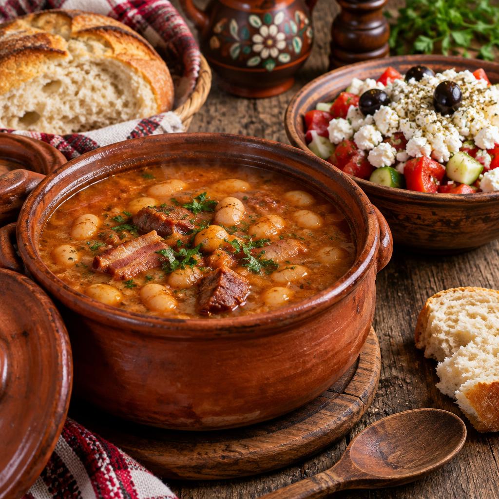 Pasulj i šopska salata